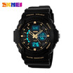 SKMEI Brand For Men Sports Vintage Watch LED Jelly Military Uniform Mens Watches Wrist Watch 50m Waterproof Student Watch