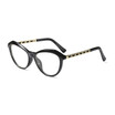 SHAUNA Metal Chain Legs Women Cat Eye Glasses Frame Fashion Ladies Anti-Blue Rays Lens Glasses UV400