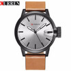 CURREN luxury top brand new fashion black quartz mens watch leather strap montre homme Wrist Sports Military Army Relogio 8208