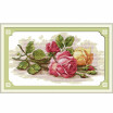 DIY Handmade Needlework Counted Cross Stitch Set Embroidery Kit 14CT Beautiful Rose Pattern Cross-Stitching 45 29cm Home Decorat