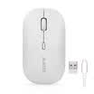 Black Jue AJAZZ I18 Wireless Mouse Ivory White Rechargeable Wireless Mouse Silent Lithium Battery 24G Boys&Girls Computer Office Notebook Wireless