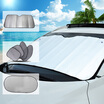CarSetCity double-layer bubble stitching sun block car sun block front windshield sun visor curtain CS-83134 red black