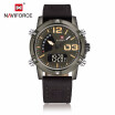 NAVIFORCE Water-Proof Man Casual Wristwatch New Dual Display Quartz Digital Men Sports Watch