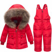2018 New Winter for Boys Girls Ski Suit Children Duck Down Clothing Set Baby Warm Jacket Pants Overalls Kids Clothes Snowsuit