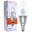 Foshan Lighting FSL LED Bulb Crystal Light Energy Saving Bulb Small mouth bubble E14 Warm white light 3000K 3W Pearl silver