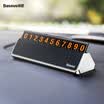Baseus Temporary Stop Signs Phone Signs Temporary Parking No Car Number Cards Car Hidden Exquisite Compact Car Accessories Luminous Anti-harassment Silver