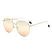 SHAUNA Oversize Double Bridges Women Round Sunglasses Unique Ladies Clear Red Lens Shades UV400