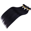 Remeehi 1Bundle100g Brazilian Virgin Silk Straight Human Hair Weft Extensions Weave Jet Black Color