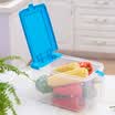 Jingdong supermarket Long Shida LONGSTAR kitchen grains bucket grain storage box transparent rice barrels plastic 6L sky blue LJ-0120