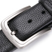 Playboy playboy belt male pin buckle belt mens leather youth casual top layer leather belt mens leather PDD1461-8B black