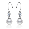 Sterling silver fashion style pearl earring earrings jewelry jewelry