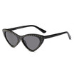 SHAUNA Fashion Small Beads Decoration Women Cat Eye Sunglasses UV400