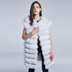 Fox fur fur vest ladies winter coat fur coat natural fox fur jacket warmth can change the length of the vest small pieces stitch