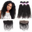 8A Brazilian Virgin Human Hair Kinky Curly Bundles With 134 Lace Frontal 100 Unprocessed Human Hair with Frontal