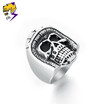 Punk Motorcycle Helmet Skeleton Rings Men Vintage Silver Color Stainless Steel Steampunk Skull Biker Rings Women Jewelry