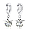 CZ Crystal Star Drop Earrings Clear Cubic Zirconia Fashion Jewelry For Women Dangle Earring Accessories WHEG71