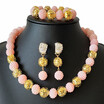 Fine Nigerian Woman Jewelry Set New Ball Beaded Necklace Dubai Wedding Beads Jewelry Set African Jewelry Sets Free Shipping