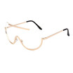 SHAUNA Oversize Women Half Frame Sunglasses Fashion Integrated Gradient Tinted Lens Men Goggle Glasses