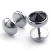 Hpolw Mens Stainless Steel Stud Earrings White