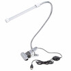 6W 18 LEDs USB Clamp Desk Table Lamp Adjustable Clip on Flexible Light P25EWhite
