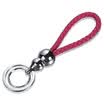Authentic zobo car key chain fashion hand-woven rope double ring treasure hoist key ring ZB-939 silver powder car gift gift