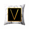 Modern Pillowcases 4545 Gold Alphabet Word Letter White Marble Pattern Pillow Case Super Soft Throw Sofa Bed Cushion Cover Protec