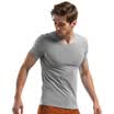 Seven wolves men short sleeve T-shirt round neck cotton pure color cotton sweater 98713 light gray gray XXL
