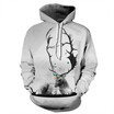 QYDM0283Mens Hoodie 3D Printed Women Pullover Sweater