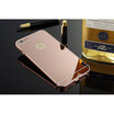 For Apple iPhone 6 Shining cMirror effect Hybrid case For Apple iPhone 6S Glitter Aluminum Alloy Meta frame back cover Bumper