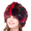 Womens Autumn&Winter Festival Hat Warm Charm Natural Fox Hat Multicolor Mosaic Design 2018 New Hot Sale Discount Favorite