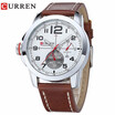 Curren Watches Men Top Brand Luxury Cow Leather Strap Quartz-Watches Sport Mens Watches Waterproof Relogio Heren Hodinky 8182B