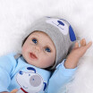 22inch 55cm Reborn Toddler Baby Doll Boy Silicone Body Boneca With Clothes Blue Eyes Lifelike Cute Gifts Toy