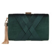 Fawziya Crisscross Velvet Clutch Tassel Evening Purses And Handbags