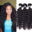 7A Brazilian Virgin Hair 3 Bundles Deep Wave Hair Weave Extensions Soft&Bouncy Human Hair Weaving Shedding Free Hair Bundles