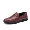 Aokang Aokang men&39s shoes men&39s daily casual leather shoes set foot round men&39s singles shoes 153311135 red brown 40 yards