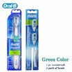 Oral B Cross Action Electric Toothbrush for Adults Deep Clean Teeth Whitening Power Teeth Brush 2 Replaceable Tooth Brush Heads
