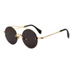 SHAUNA Vintage Women Round Rimless Sunglasses Summer Styles Trending Men Clear Red Shades UV400