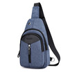 ZHANAO new mens chest bag Oxford cloth splash-proof headphone hole large capacity shoulder bag