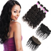 8A Brazilian Virgin Human Hair Natural Wave Bundles with Frontal 100 Unprocessed Virgin Human Hair Weave