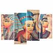 HD Printed 4 Panel Unframed Egyptian Wall Painting Pattern Canvas Painting Wall Art Modular Pictures Decor for Home Living Room Be