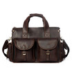 Retro Crazy Horse Leather Mens Leather Laptop Bag Mens Tote First Layer Leather Shoulder Bag Messenger Bag