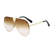 SHAUNA Oversize Women Rimless Sunglasses Brand Designer Fashion Men Gold Reflective Pilot Shades UV400