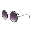 SHAUNA Luxury Crystal Decoration Women Round Sunglasses Oversize Ladies Rimless Shades UV400