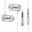 35mm Universal Wired Headset With Microphone Sports Headphone In-Ear Earphone Metal Heavy Bass High fidelity Sound Quality Music