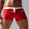 Mens Fashion Sexy Beach Hot Spring Low Waist Pocket Contraste Color Bathing Trunks