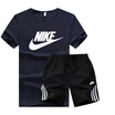 Damaizhang Brand Men T-shirt With short Pants Summer Mens Jogging Set Cotton Breathable Track Suit Running Clothing