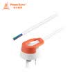 Baoer Xingke 10A three core three plug bare wire tail office home industrial switch adapter cable extension cord white orange 1 meter 3PG-MP00004 MPCTTE9010
