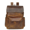 Crazy horse leather mens shoulder bag European&American retro leather mens bag top layer leather travel backpack