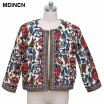 2018 Fashion Women Jacket Spring And Summer new retro High quality print round neck jacket women embroidery slim outwear jacket