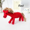 Pet knot rope toy cotton horse shape rope weaving clean teeth pet supplies dog toys